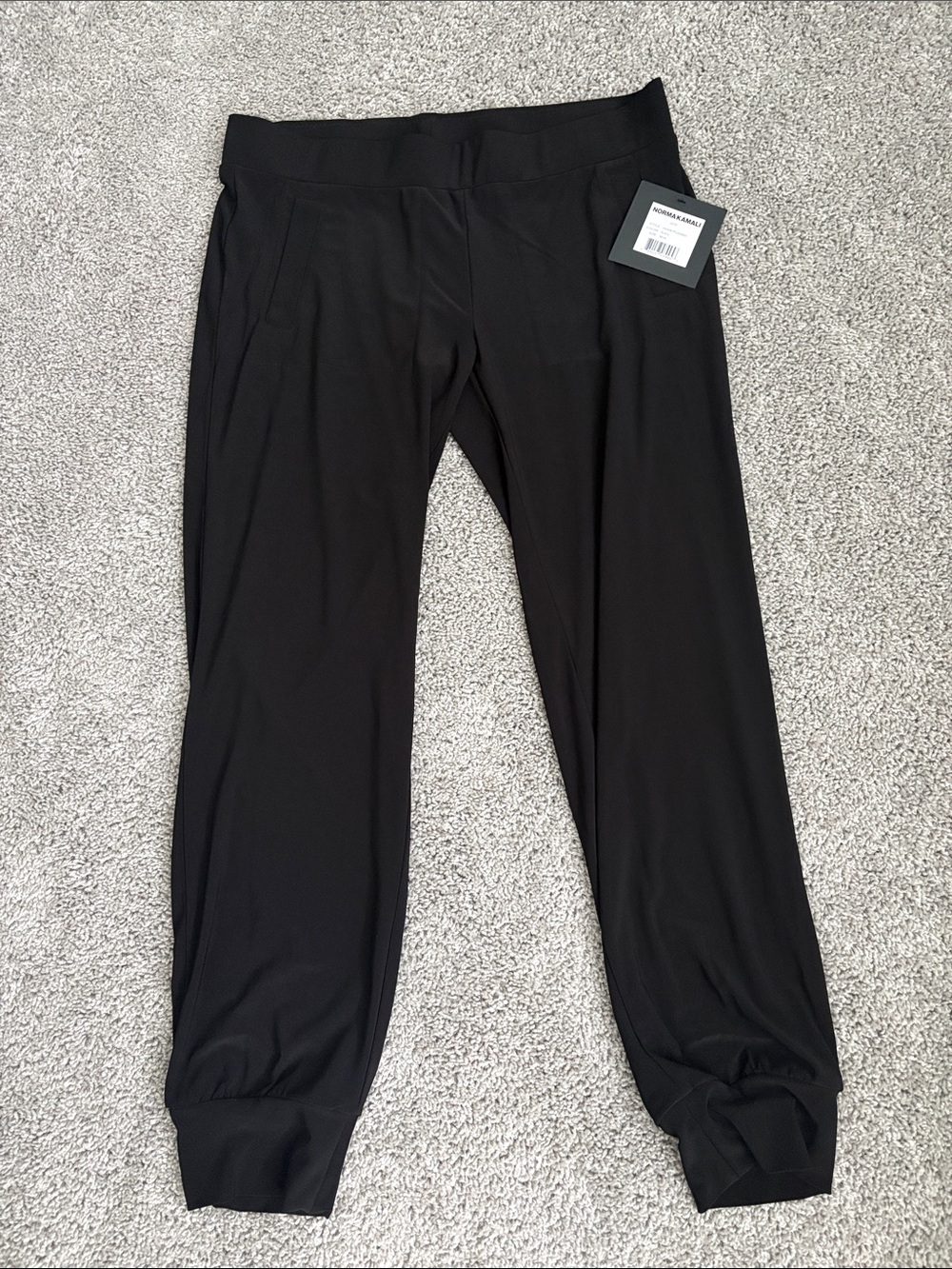 NWT Norma Kamali Black Womans Jogger Pants